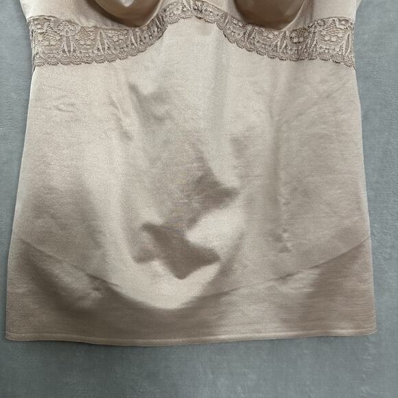 Ruby Ribbon Lace Full Support Cami 44 Beige Style #3024 Adjustable Shape Wear - Picture 4 of 14